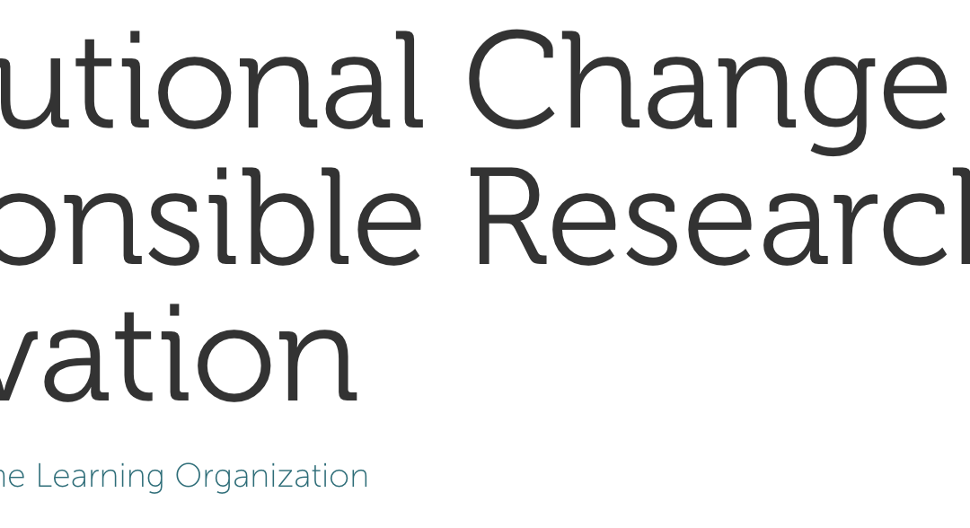 Call for papers: “Institutional Change for Responsible Research and Innovation (RRI)”